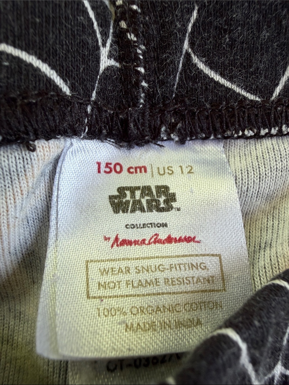 Hanna Andersson Black and Orange Star Wars Kids Pajama Set - Picture 2 of 4
